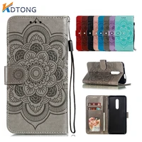 solid color embossed leather case for oneplus 7 pro nord n200 5g cute with card pocket invisible kickstand phone cases cover