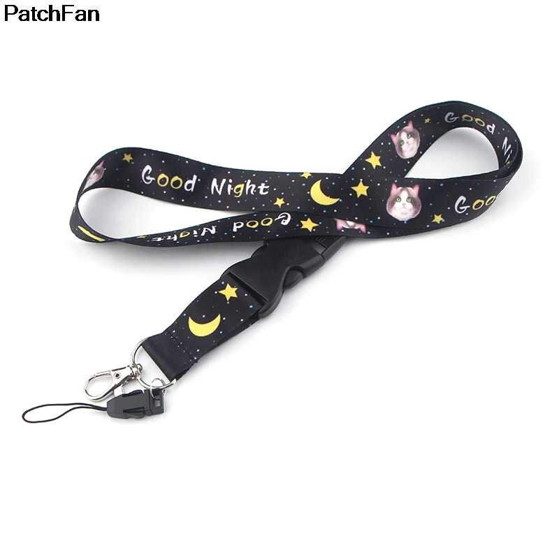 A2419 Patchfan новый мультфильм kawaii cat тег шейный ремешок Ремешки для Безопасность