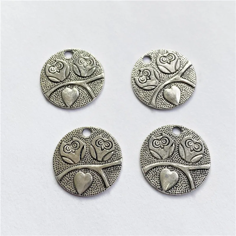

12pcs 24x24mm Bird Charms Pendants Antique Tone Jewelry Making DIY Bracelet Necklace Handmade Crafts
