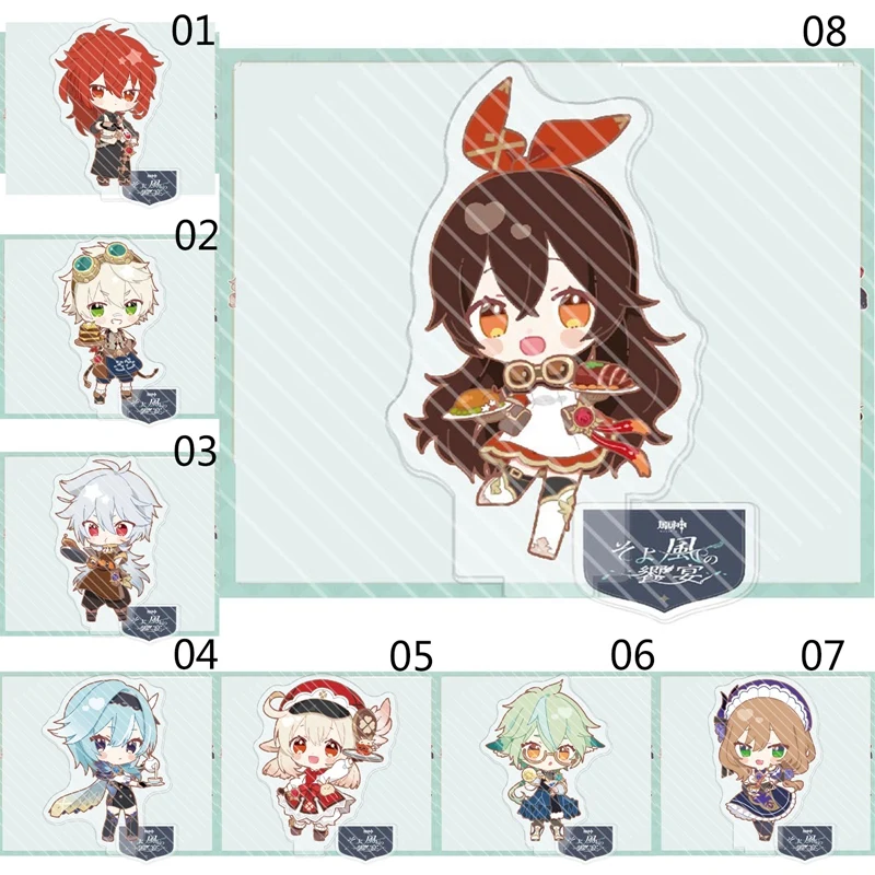 

Аниме-фигурка Genshin Impact балук Venti Klee Zhongli, косплей, фотопластина, настольное украшение, стоячий знак, подарки