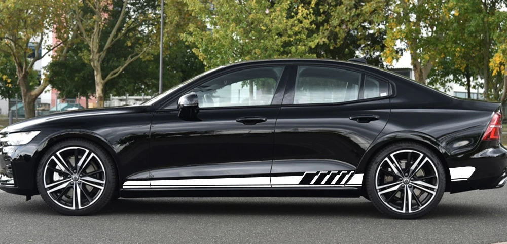 2 шт. для Volvo S60 XC90 V40 V50 V60 S60 S90 V90 XC60 XC40 AWD T6 автомобильный боковой двери наклейки виниловой пленки наклейки автомобильные принадлежности для тюнинга