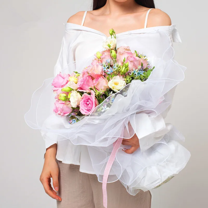 5 шт. Чистая Пряжа Heyue цветочная упаковка кружевные круглые букеты сделай сам