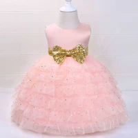 baby girl tutu pearls dress 1 2 3 years toddler newborn lace children princess dress first birthday party christening gown