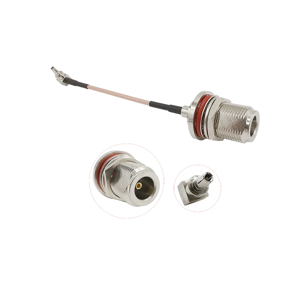 RF CRC9 к N женский двойной щит серебристый кабель RG316D ОТРЕЗОК кабеля мама