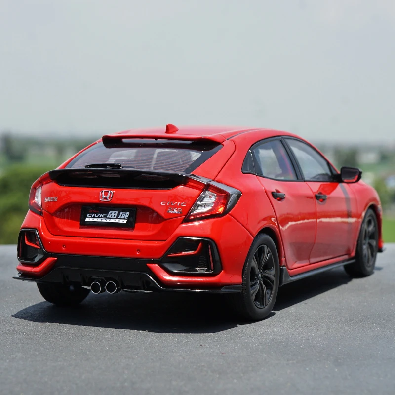 

New 1:18 2020 Honda Civic Hatchback Red Black Die Cast Vehicles Car Model Boy Gifts Original Box Collectible