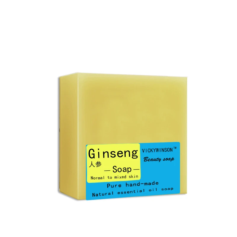 

VICKYWINSON 100g Soap Natural Ginseng Handmade Soap Essential oil soaps ginseng revitalising soap bar hand soap bar body organic