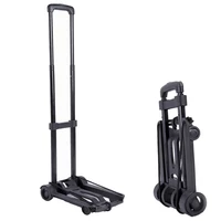 2020 portable folding luggage cart trolley travel trolley light hand cart adjustable home travel shopping trolley trunk trailer