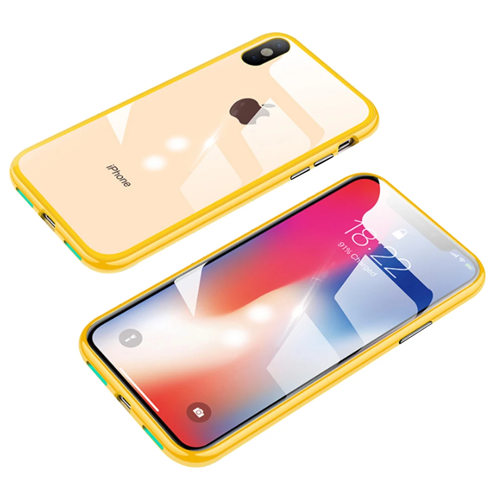Magnetic Flip Case For Samsung S10 S10+ S10e Transparent Metal Frame Magnet Tempered Glass Phone Back Cover Screen Protector | Мобильные