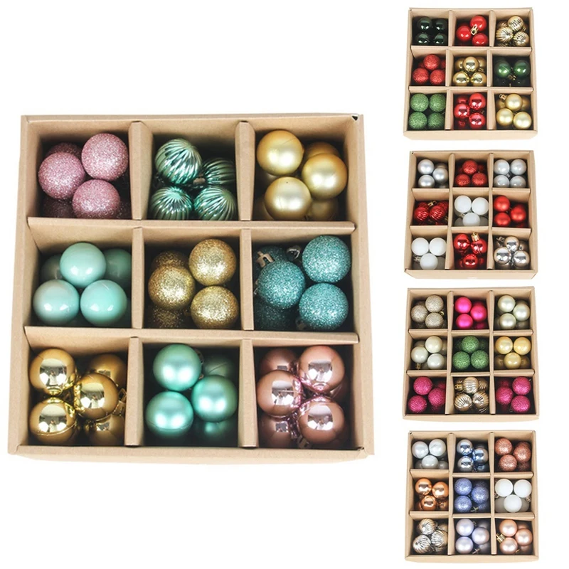 

Christmas Tree Balls Pendant Ornament Plastic Hanging Ball Home Christmas Party Decoration