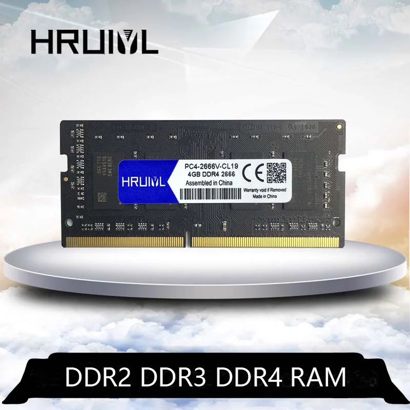 

HRUIYL DDR2 DDR3 DDR4 1GB 2GB 4GB 8GB 16GB Laptop Ram 1066 1333 1600 1866 2133 2400 2666 DDR3L Sodimm Notebook Memory Memoria