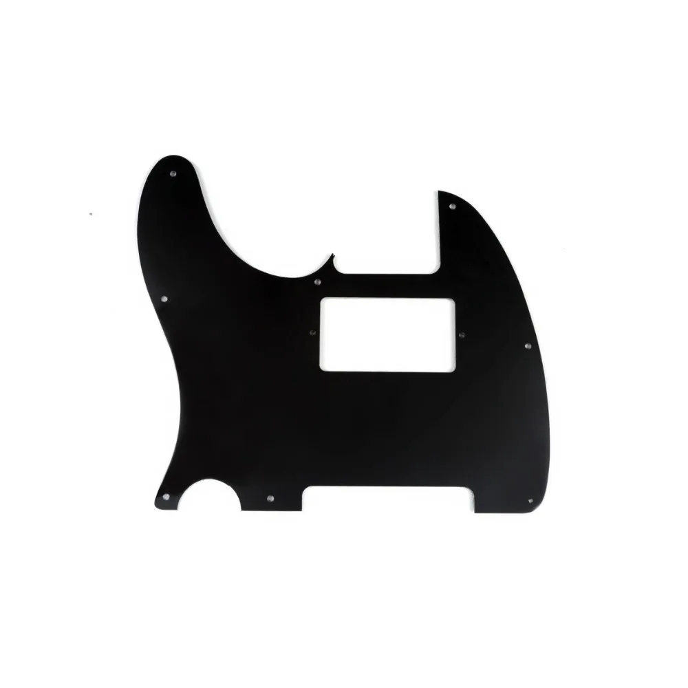 Musiclily 8 отверстий гитары Tele Pickguard Humbucker HH для США/мексиканский сделано Fender Стандартный Telecaster современный стиль, 3Ply черный