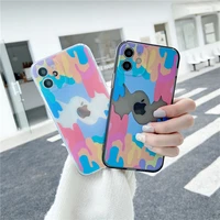 simple style transparent colorful mobile phone case high quality tpu protective cover for iphone 11 12 pro max 7 8 plus x xr xs