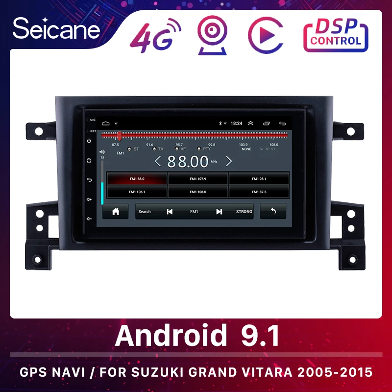 Автомобильный мультимедийный плеер Seicane 2DIN GPS 7 &quot головное устройство Android 9 1 для