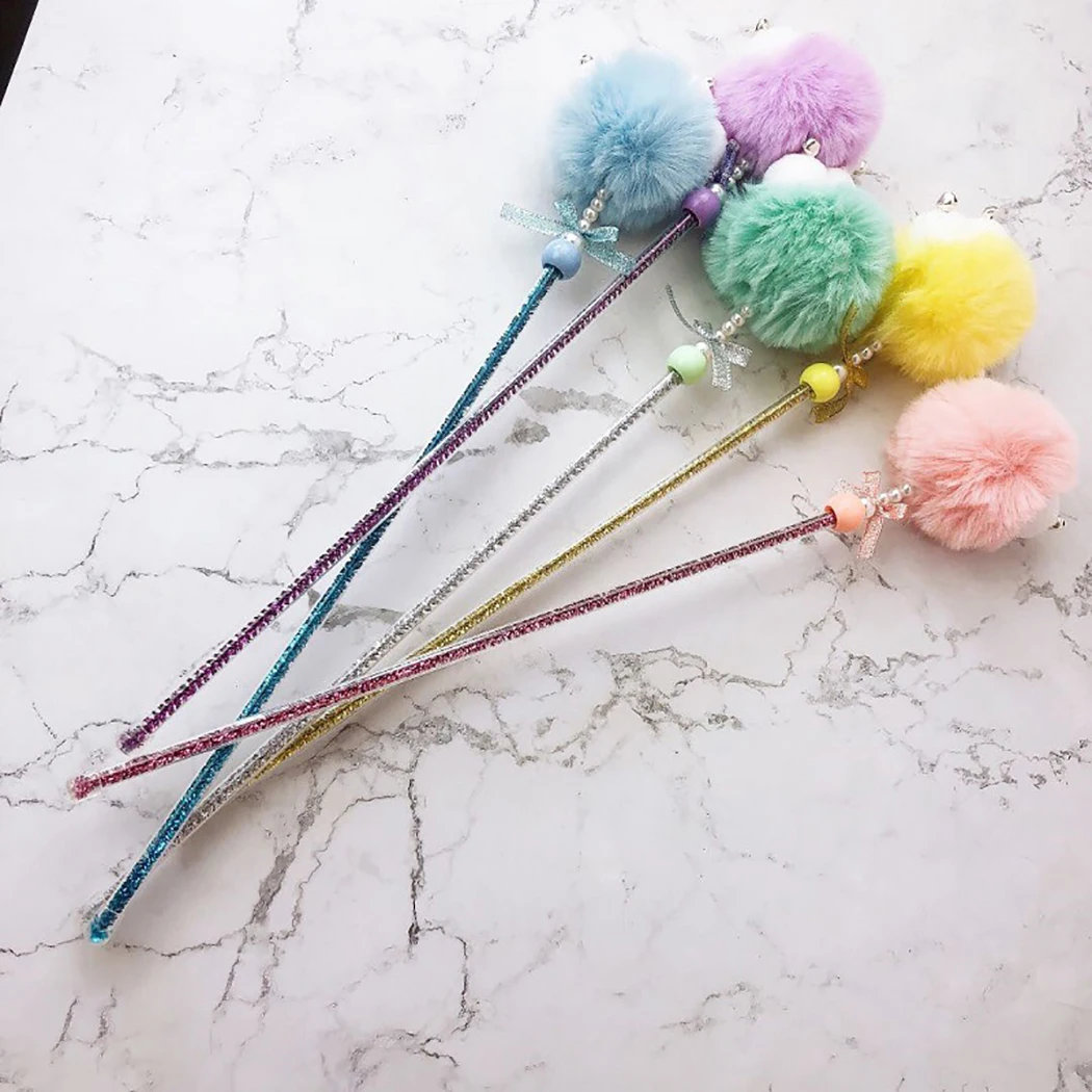 

1PC Teaser Feather Toys Kitten Funny Plush Ball Bell Cat Wand Toys Plastic Pet Cat Toys Interactive Stick Pet Cat Supplies