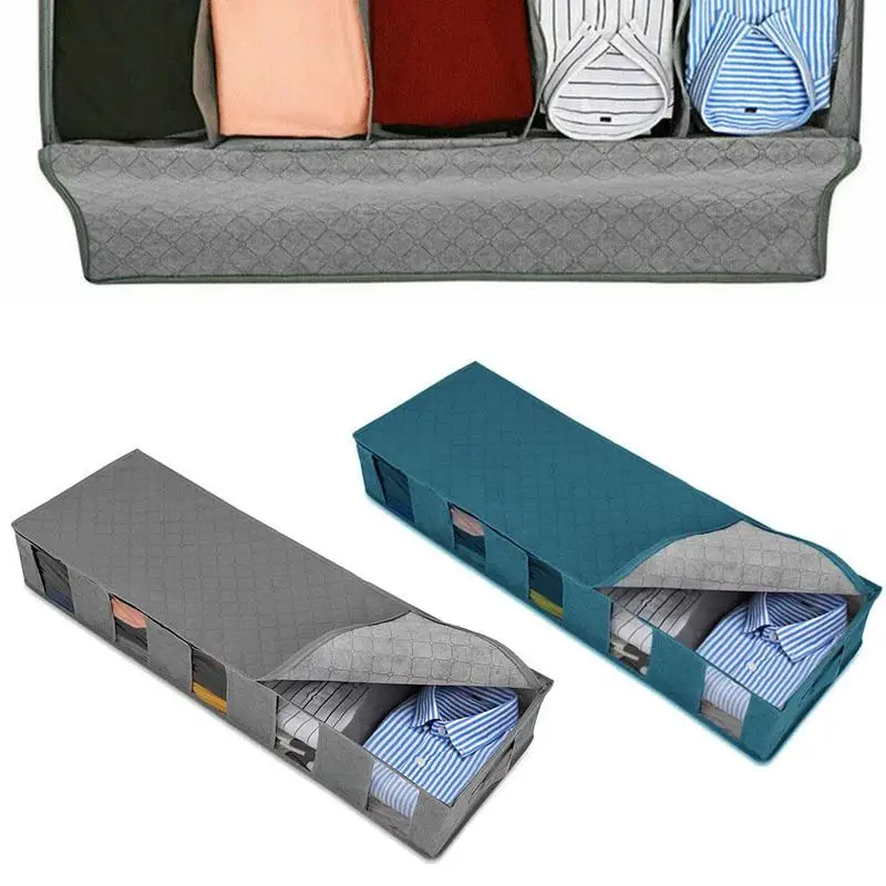 

Under Bed Sweaters Orgnizer Storage Bag Large Capacity Clothing Containers 5 Clear Window Clothing Shoes Blankets