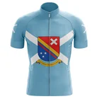 Мужская велосипедная рубашка с баннером, синяя быстросохнущая рубашка с коротким рукавом для велоспорта