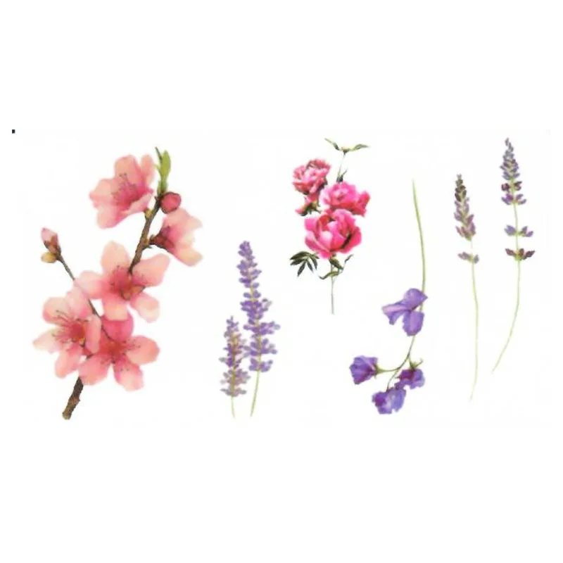 Переводятся с помощью воды татуировки красивое платье цветочным принтом из