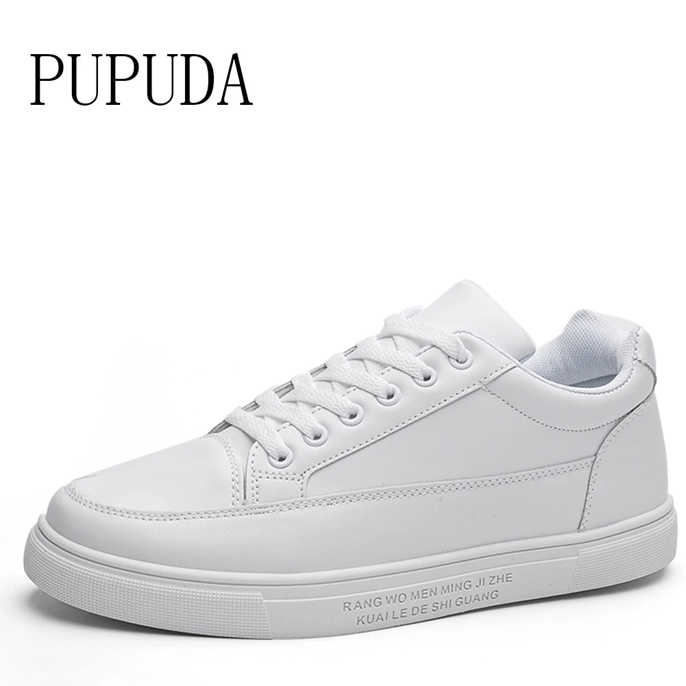 

PUPUDA Men Vulcanized Shoes Fashion White Sneakers Men Comfortable Couple Shoes Women 2021 Spring Casual Shoes Women