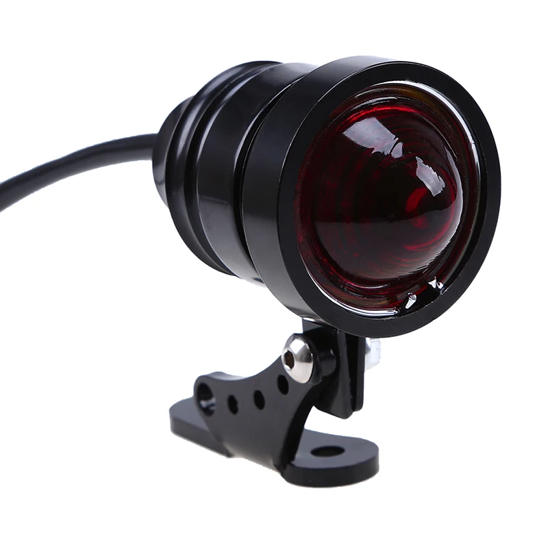 POSSBAY Vintage Motorcycle Taillight Off-Road Racing Bike Stop Brake Lamps Red Light With License Bracket Plate Universal Parts |