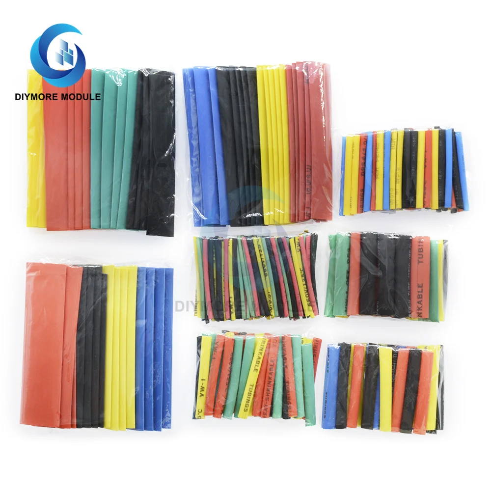 530Pcs Heat Shrink Tubing Polyolefin Insulation Shrinkable Tubes  Assortment Shrink Tube Electrical Wire Wrap Cable Sleeves Set