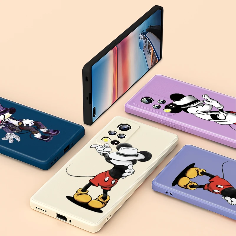 

Mickey Mouse Imitation Liquid Silicone Soft Cover For Honor 20i X20 X10 10X 10i 9X 9C 9S Play 3 4 5 Pro Lite 5G Phone Case