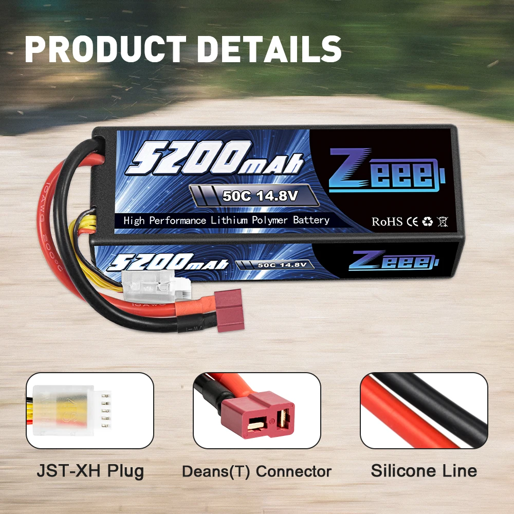 Аккумулятор Lipo Zeee 5200 мАч 14 8 в 50C для радиоуправляемой машины жесткий аккумулятор