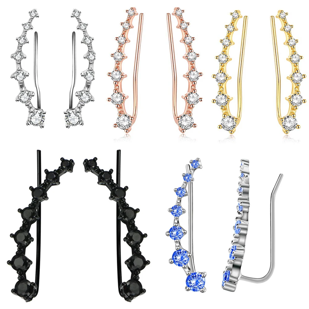 Серьги кольца из нержавеющей стали с 7 кристаллами|Украшения для тела| |