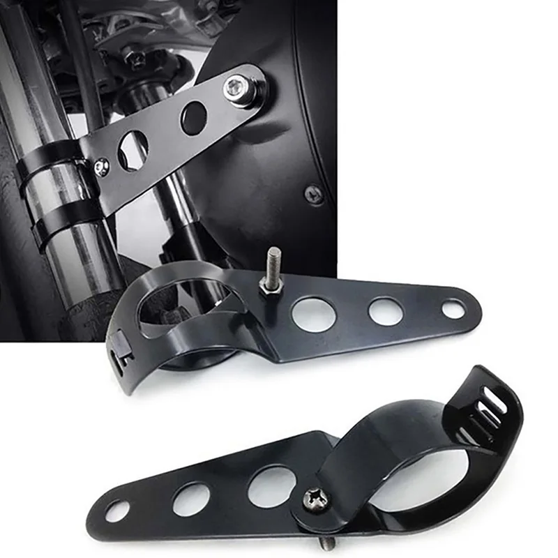 

1Pair 28mm-43mm Universal Motorcycle Headlight Mounting Bracket Fork Ears Adjuster Mount Clamp Holder