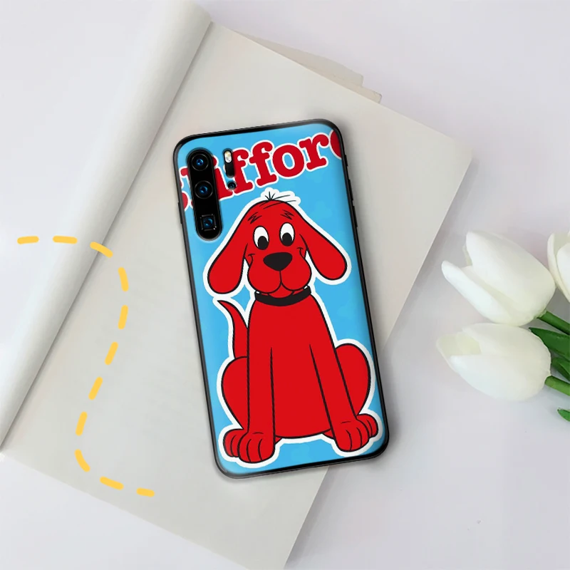 Силиконовый чехол-накладка из мягкого ТПУ для Huawei Honor 8 9 Клиффорд большая красная