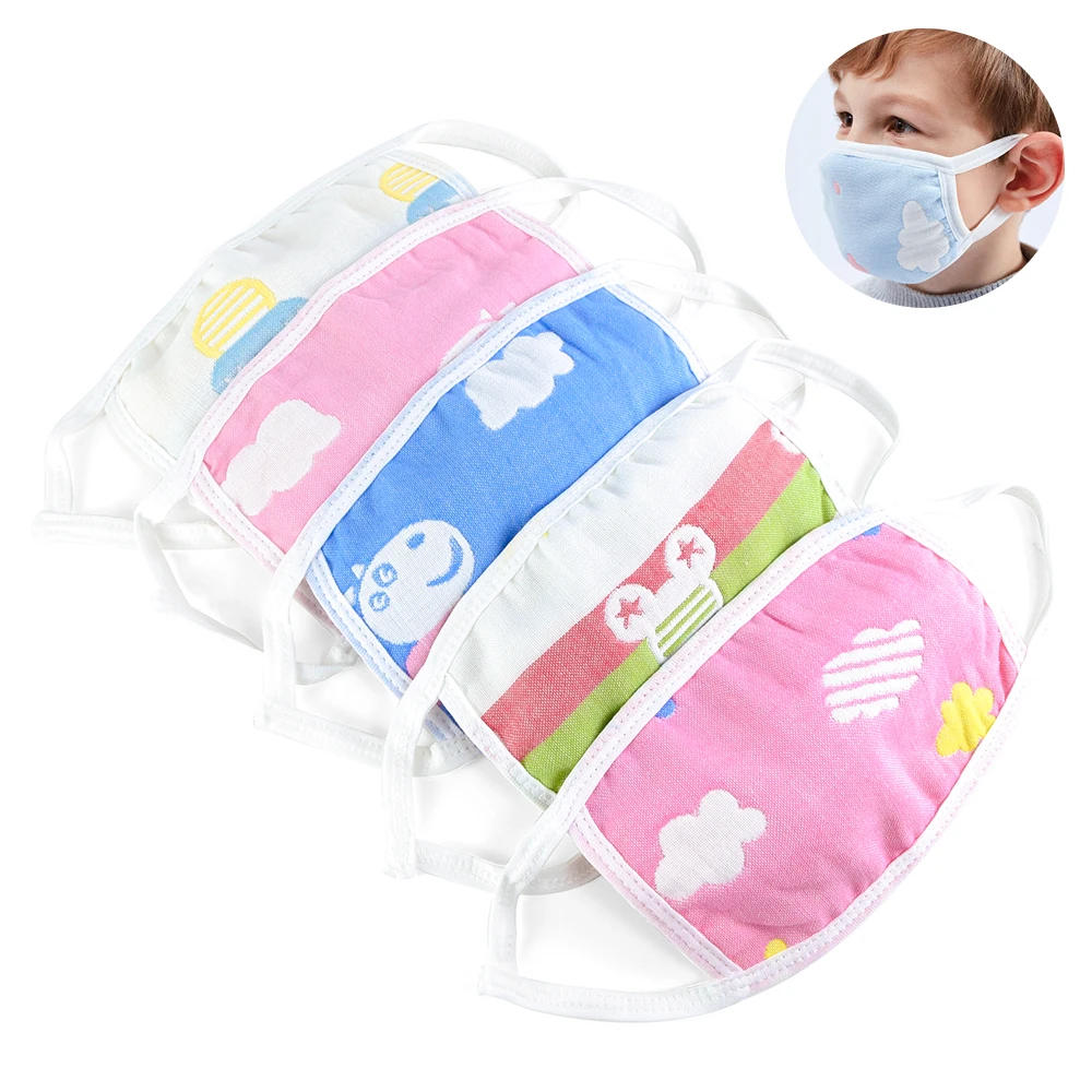 8/10 шт. детская защитная маска хлопковые газовые маски дышащие удобные для детей