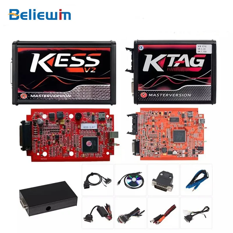 KESS Ktag K TAG V7.020 V2 V5.017 No Tokens Limited ECU чип тюнинг светодиодный Адаптер BDM рамки