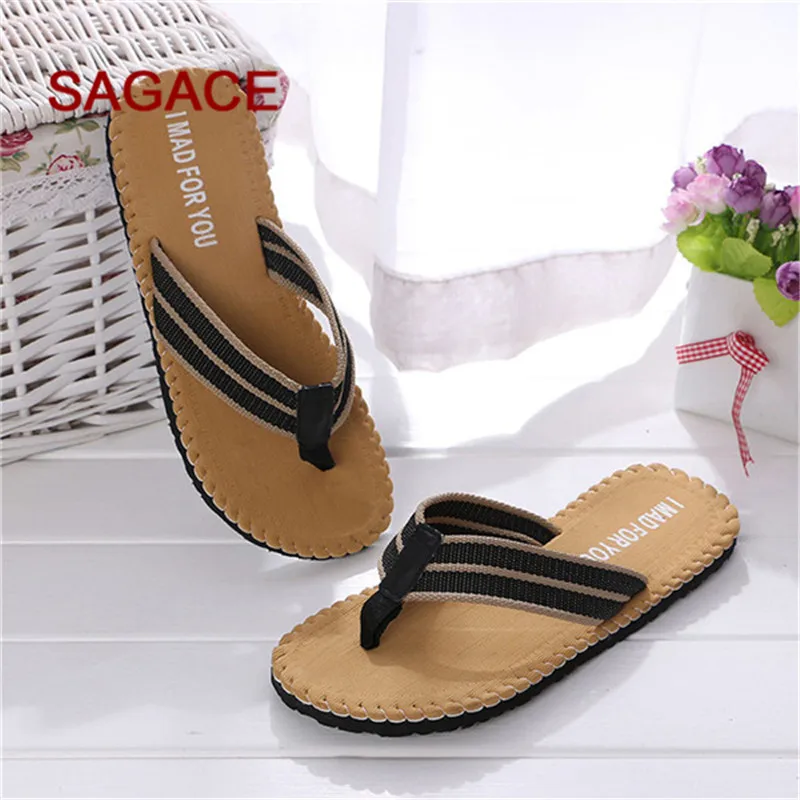 Лидер продаж модные мужские летние шлепанцы в полоску обувь сандалии из ЭВА