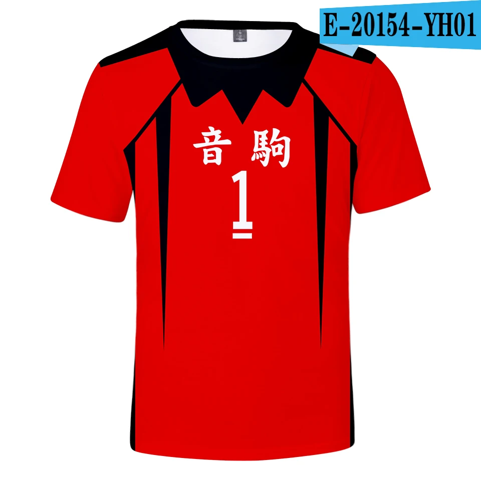 Футболка Haikyuu для мальчиков модная футболка с 3D принтом девочек мужские топы