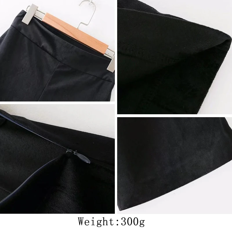 

HStar 2020 women loose wide leg pants velvet solid black calf length pants vintage fashion empire wide leg pants