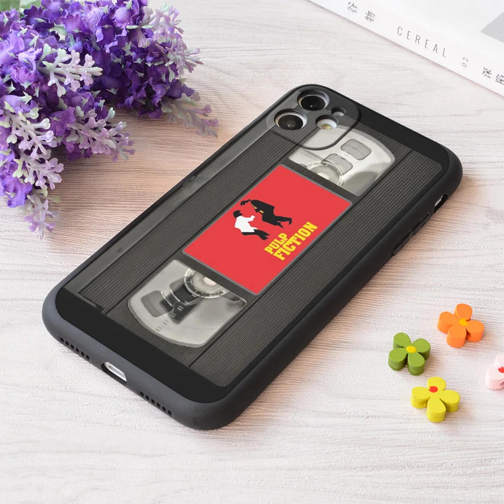 

For iPhone Pulp Fiction Vhs Print Soft Matt Apple Case