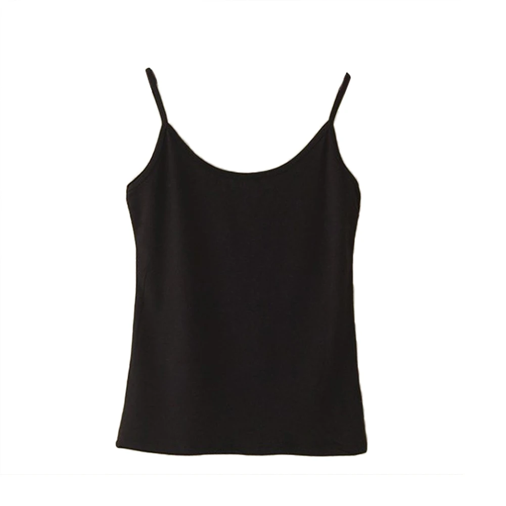 

Women Solid Color Modal Sleeveless Slim Fits Vest Camisole Spaghetti Strap Top