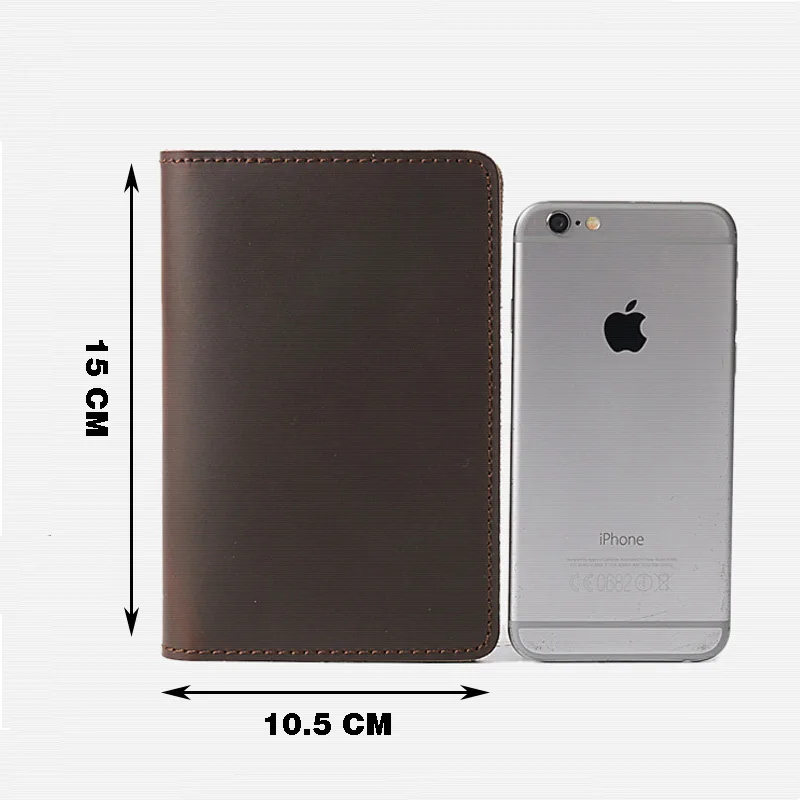 

Leather Travel Passport Wallet Vintage Crazy Horse Cow Leather Passport Cover Men Wallet Credit Card Holder Women Travel Wallet