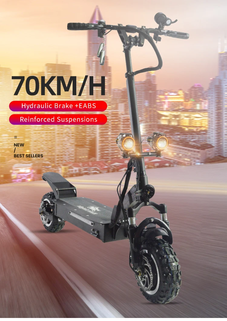 Halo Knight T106, новинка, 11 дюймов, Электрический скутер для взрослых, 60 в, 3200 Вт, складной двухмоторный самокат, мощный E скутер