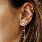 2022 элегантные женские серьги с кисточками и цепочкой, ювелирные изделия, круглая рамка с фианитами, геометрические очаровательные серьги-гвоздики, Великолепные женские ювелирные изделия S925