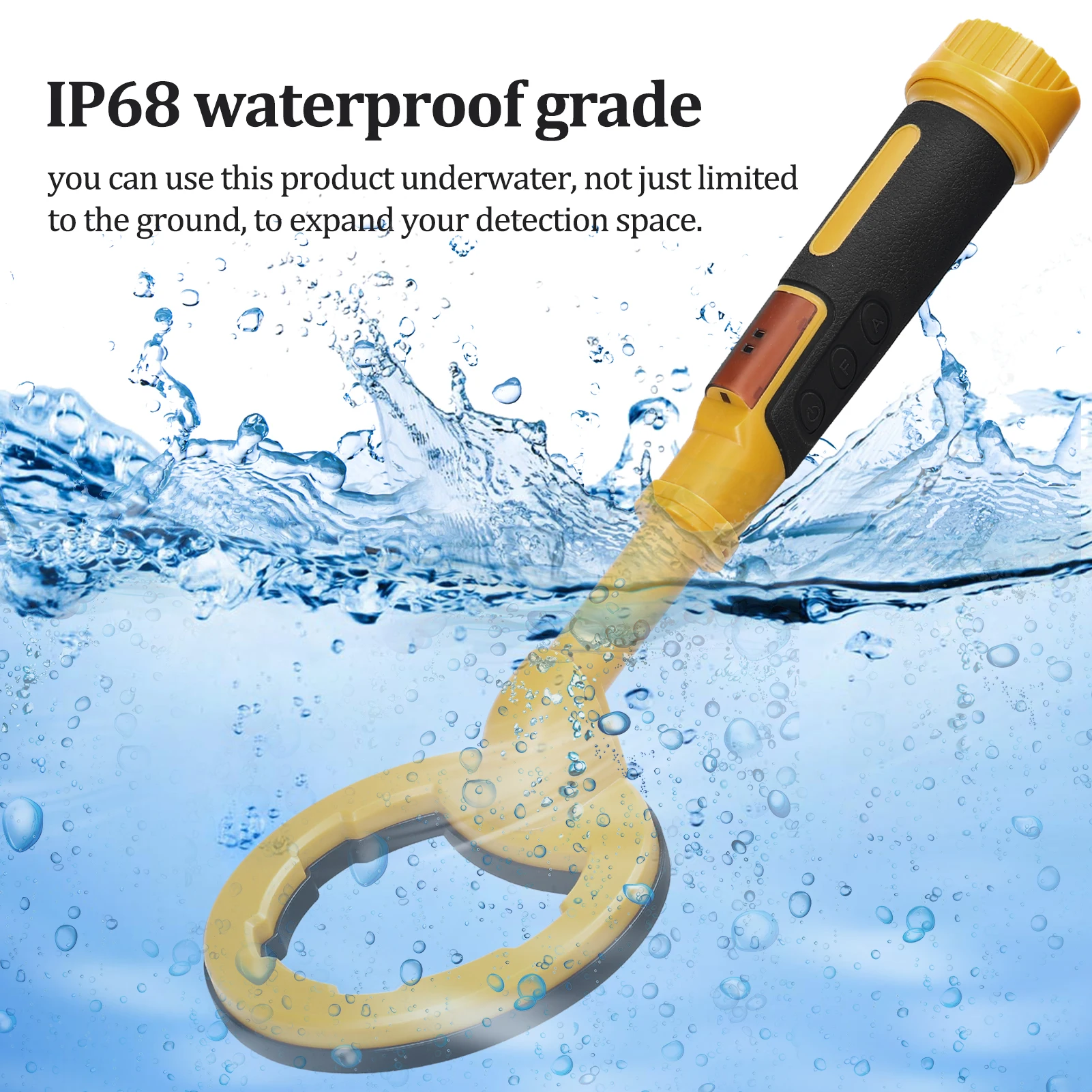 

Underwater Pulse Dive Metal Detector 2 In 1 Underwater Detector Pinpointer Detector Waterproof Grade Audio Vibrations LED Alerts