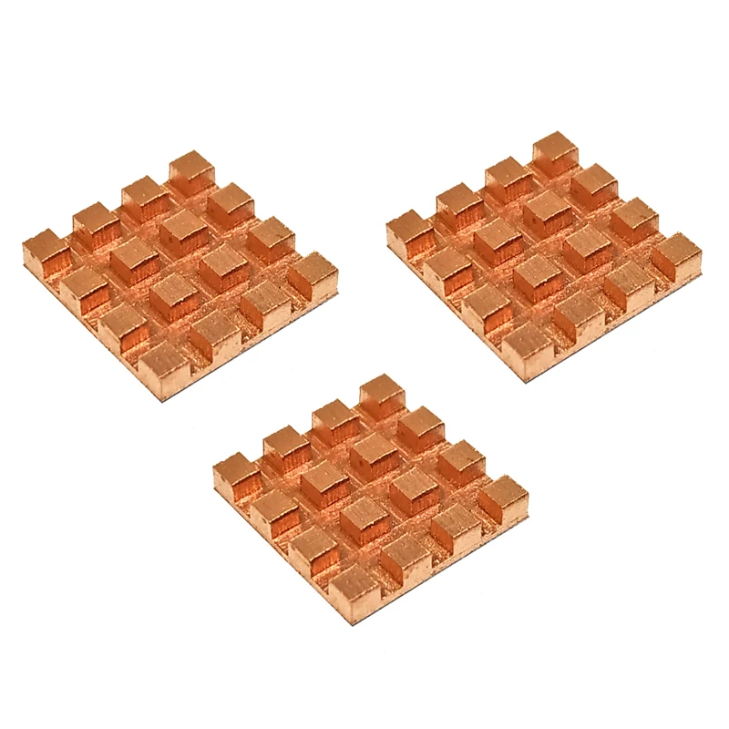 Ультратонкий мини радиатор из чистой меди 3 шт. для чипсета VGA DDR MOS IC 13x13x 2/3/4