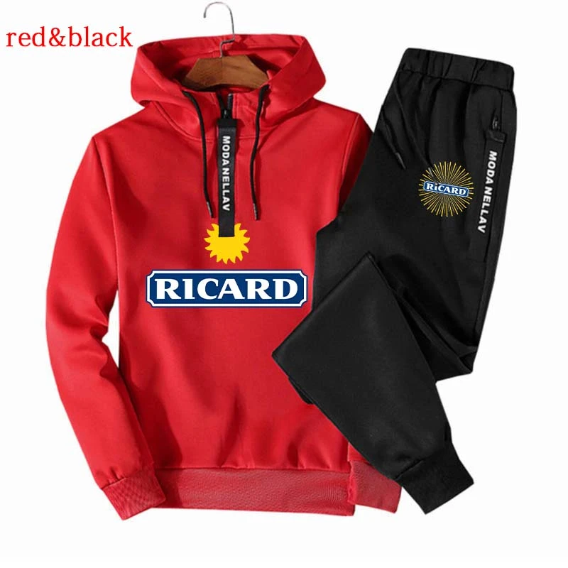 

Fashion High Quality Men's Jogging Hoodies+Sweatpants Sets Pullover Sweatshirts Sports Tracksuit Autumn and Spring Joggers Suits