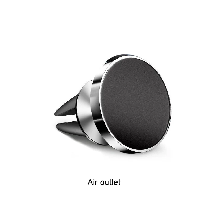 silver air outlet Universal Car Phone Holder 360 Degree Magnetic Air Vent Mount Mobile Smartphone Stand Magnet Support Cell Cellphone in Car GPS - Цвет: silver air outlet