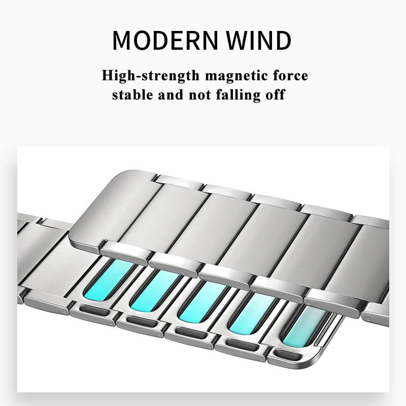 Upgrade Titanium Grey Watch Strap for Apple watch 45mm 41mm 44mm 42mm 40mm 38mm Men/Women replacement belt for iwatch 7 6 5 4 3