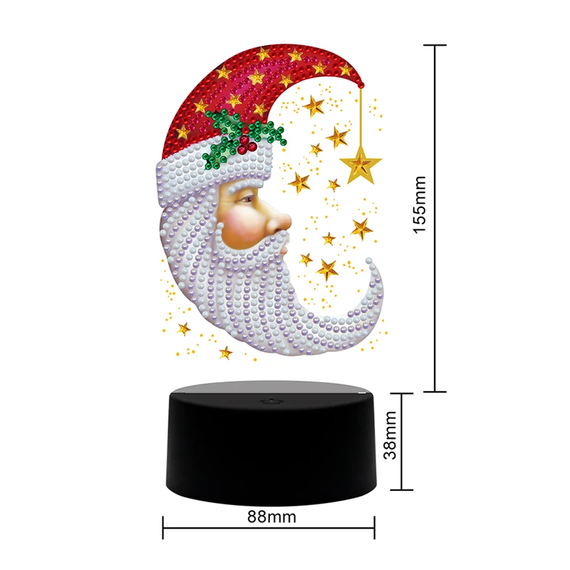 

DIY Diamond Painting Home New Year 5D Kit Christmas Decoration Light Night Lamp Party Perfect Acylic Set