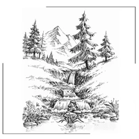 landscape tree clear stamps scrapbooking crafts decorate photo album embossing cards making clear stamps new