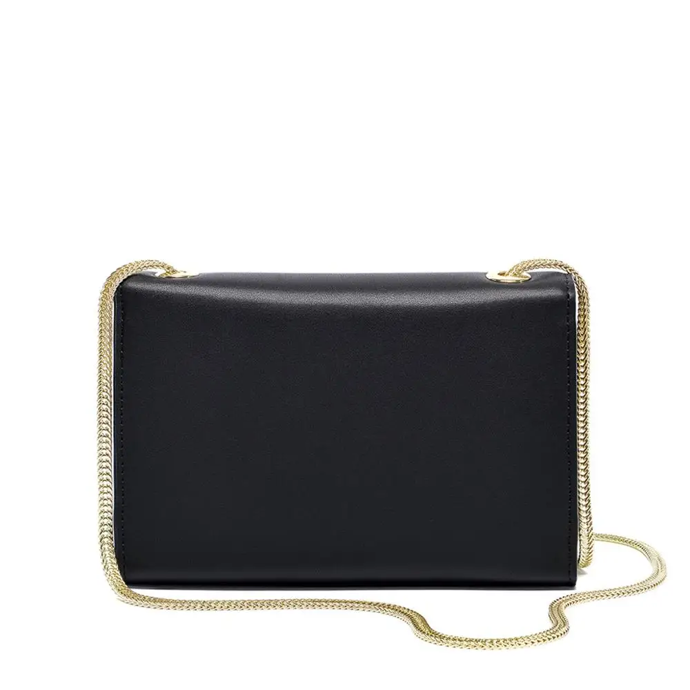 Черная кожаная женская сумка через плечо с клапаном Meteor Bird дизайнерская