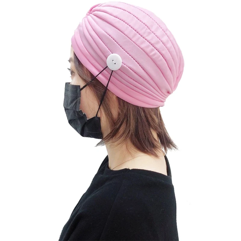 

Recommend Adult button turban yoga turban ear protection head turban
