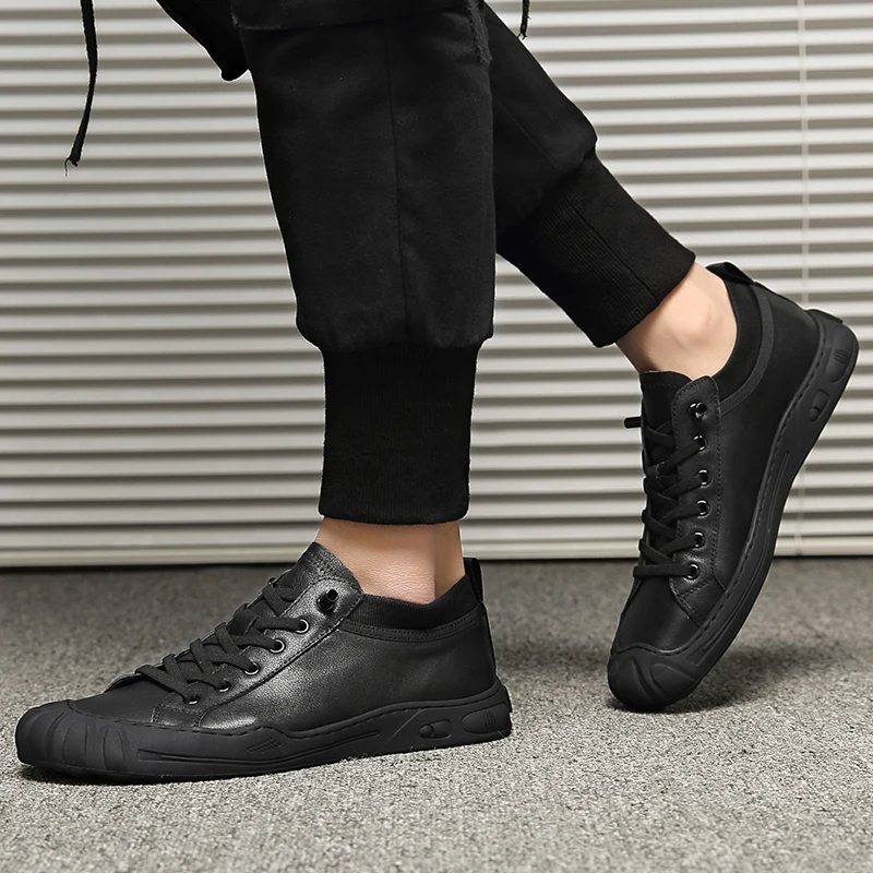 

Misalwa Causual Men Shoes PU Lace-up Mens Loafers Soft