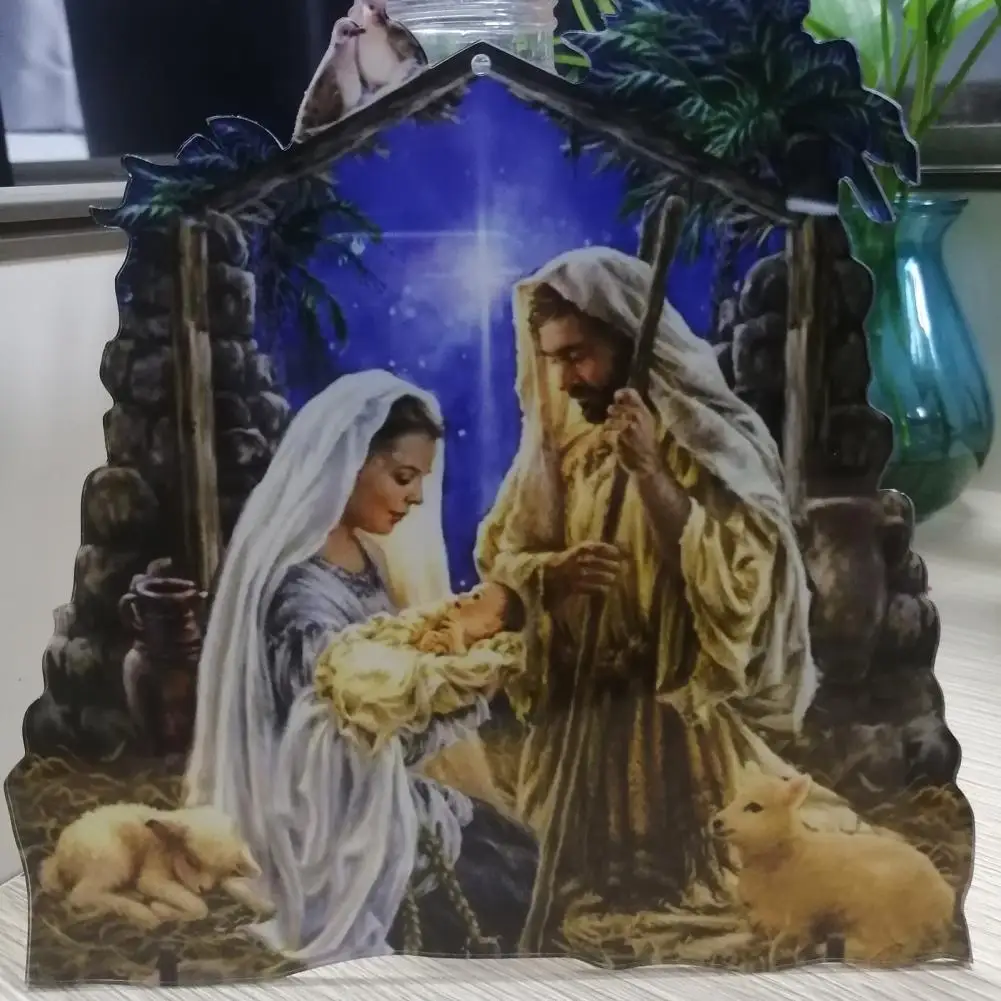 

Декоративная фигурка на тему Рождества Христова, акриловая прочная конструкция, красота, украшение для хранилища Иисуса